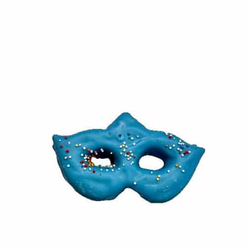 dulce de carnaval antifaz de colores azul pasta de la Mallorquina